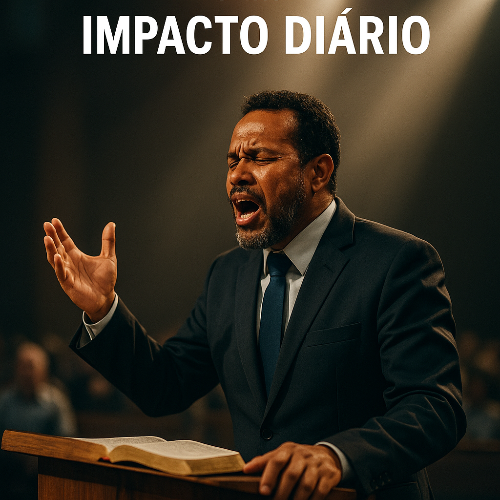 Pastor pregando na igreja